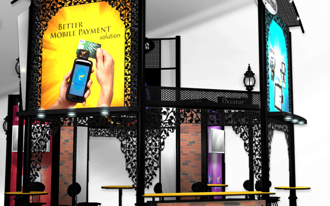 Trade show booth designed for show in New Orleans